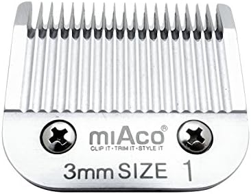 Miaco Size 1 Detachable Clipper Blade fits Oster Classic 76, Andis BGC, BGR, BGRC, MBG