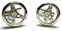 Car Truck Steering Wheel Cufflinks w/Black Carrying Bag