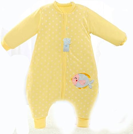 BABYBOO Baby Cotton Sleeping Bag Bed Wrap Swaddling Blankets Packing of 1,Size 100/52,Color Yellow