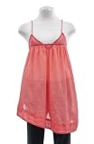 Free People New Romantics womens red coral floral racer tank top M