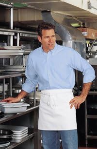 Four-Way Apron, Kitchen, Cotton, 16.5 L x 30 W, Tubular Ties, Unisex | B4 | FAME | Free Pair U.S.-Made G.I. Winter Gloves - No Added Freight