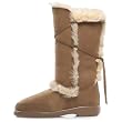Dominion 'Lara' Women's Tall Shearling Boots with Suede Lacing