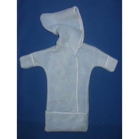 Light Blue Hooded Fleece Baby Bunting (Four Sizes!)