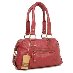 Oriano Leather Mayfield East West Ziptop Bag