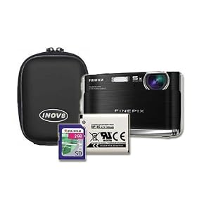 Fuji Z70 Black 12mp Digital Camera & Bundle with Inov8 Black Hard case, Inov8 NP-45 Replacement Battery and 2GB Fuji SD Memory Card by Modern-Tech