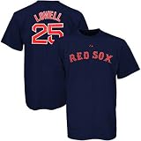 Mike Lowell Boston Red Sox Navy Jersey Name and Number Adult T-Shirt