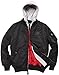 Alpha Industries Men's MA-1 D-Tec X Hooded Flight Jacket, Black, X-Large