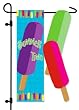 Summer Time Popsicles Sculpted Artistic Blend Garden Size Flag
