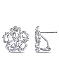 14k White Gold Diamond Stud Earrings (0.17 Cttw, H-I Color, I2- I3 Clarity)