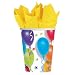 8 gobelets anniversaire Ballons