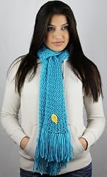 Handmade Lightweight and Flexible Acrylic Scarf - Caribbean Blue II (One of a kind/Extra Long)