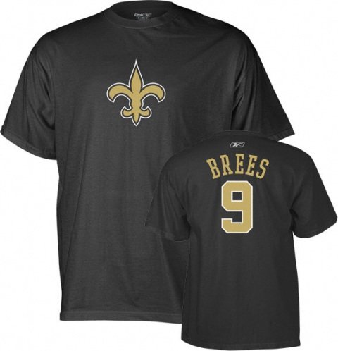 drew brees saints. Looks like a jersey, wears like a tee -- this Drew Brees New Orleans Saints Name and Number T-Shirt from Reebok is the perfect combination of style and
