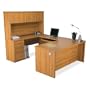 Cappuccino UDesk with Hutch Cappuccino Cherry
