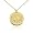 Gold Filled Disc Necklace with Personalized Monogram Engraving Pendant