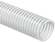 Unisource 1500 Clear PVC Water Suction/Discharge Hose, 70 psi Maximum Pressure, 100' Length, 1-1/2