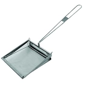Stainless Steel 8" Square Fat Skimmer - Flat Handle - 80 Mesh