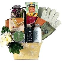 Healing Hands Spa Bath & Body Gift Basket Set with Tea & Gourmet Cookies