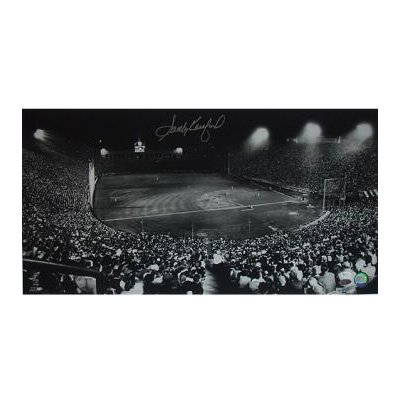 Autographed Sandy Koufax Photo - Dodgers Night Game at Los Angeles Coliseum 12x23 - Autographed MLB Photos