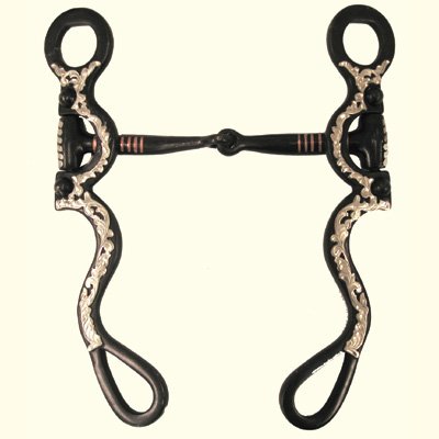 Engraved Argentine Bit with Copper Inlay - 5
