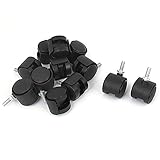 uxcell　キャスターホイール　グリップリングブレーキ　１２個入り　ブラック