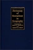 Dictionary of Quotations in Geography