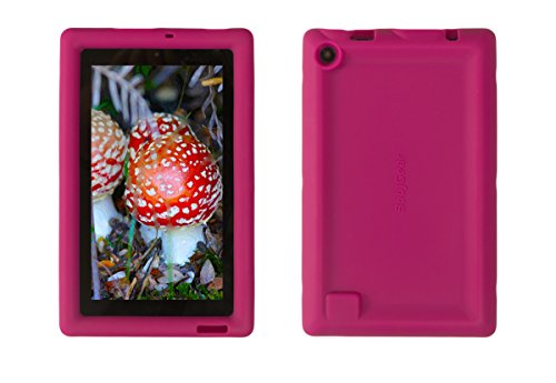 Bobj for Amazon Fire 7 5th Generation 2015 - BobjGear Protective Tablet Cover (Rockin' Raspberry)