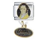 Composer Chopin Italian Charms Bracelet Link