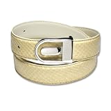 CREAM Genuine Snake Skin Bonded Leather Belt - XL Extra Long