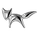 Jewelry : Pugster Brilliant Silver Tone Fox Brooch
