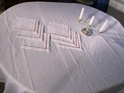 Luxury Drawnwork Elegant Tablecloth + Napkins Set