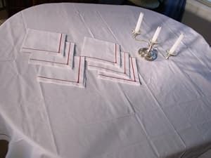 Luxury Drawnwork Elegant Tablecloth + Napkins Set