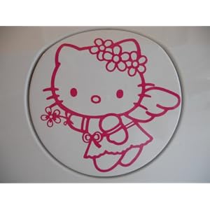"Hello Kitty" Racing Car Decal Sticker (New) Pink Angel Style X2