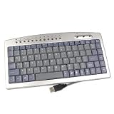 USB 87-Key Mini Keyboard (Silver)