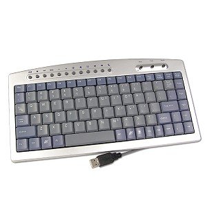 USB 87-Key Mini Keyboard (Silver)