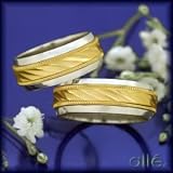 14K Men's 2-Tone Diamond Cut Wedding Band