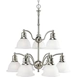 Progress Lighting P4283-09 Madison Brushed Nickel Nine Light Chandelier
