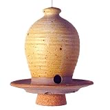 Beehive Bird Seed Feeder - Handthrown Stoneware Pottery, Butternut Color