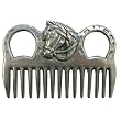 Aluminum Mane Comb with Horse Head [Misc.]