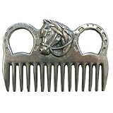 Aluminum Mane Comb with Horse Head