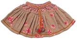 Room Seven Tan Flower Print Cotton Cord Skirt