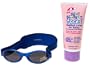 Baby Blanket 3 Ounce Faces Sunscreen with Sun Protectors Gift Pack (Green/Blue)