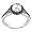Sterling Silver 1 3/8 CT TGW Created White Sapphire 2/5 CT TDW Round Black Diamond Fashion Ring