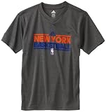 NBA Youth New York Knicks Pre-Game Fitted Short Sleeve - R289Nxkn (Dark Grey Heather, Large)