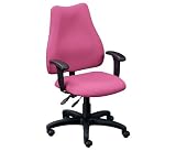 Ergonomic Executive Chair Pink Fabric/Black Frame