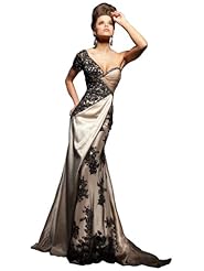 Plus Size One Shoulder Satin Evening Dress/Maxi Dress 