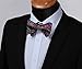 SetSense Men's Paisley Jacquard Woven Self Bow Tie Set