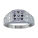 1/4 CT Men’s Black Diamond Ring Antique Finish On Side