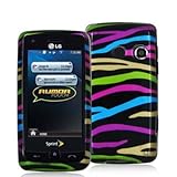 Multi Color Zebra Snap on Hard Skin Shell Cover Case for Lg Rumor Touch Ln5 ....