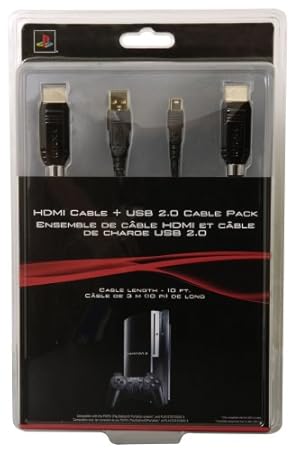 PS3 HDMI Cable + USB 2.0 Cable Pack