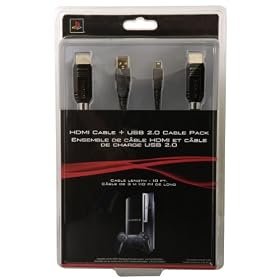 Playstation 3 HDMI Cable and USB Cable by 